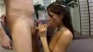 Addison Rose sexy brunette teen gets hammered porn video